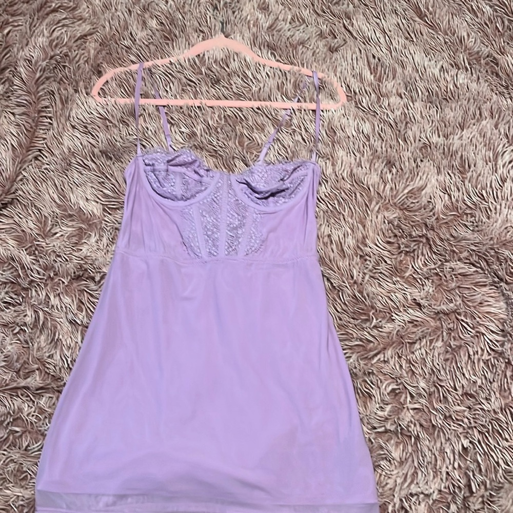 New with tags urban outfitters lavender purple corset mini dress size medium